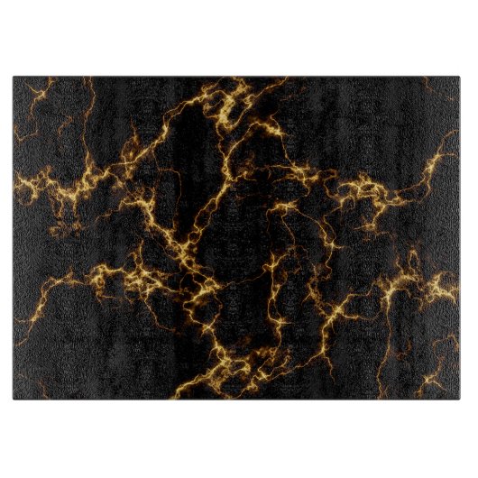 Elegant Marble style3 - Black Gold Snijplank (Voorkant)