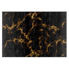 Elegant Marble style3 - Black Gold Snijplank