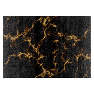 Elegant Marble style3 - Black Gold Snijplank