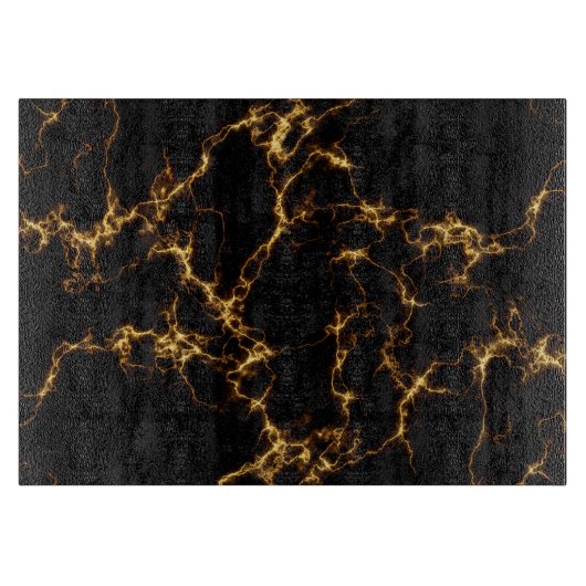 Elegant Marble style3 - Black Gold Snijplank (Voorkant)