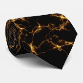 Elegant Marble style3 - Black Gold Stropdas (Opgerold)