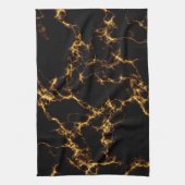 Elegant Marble style3 - Black Gold Theedoek (Verticaal)