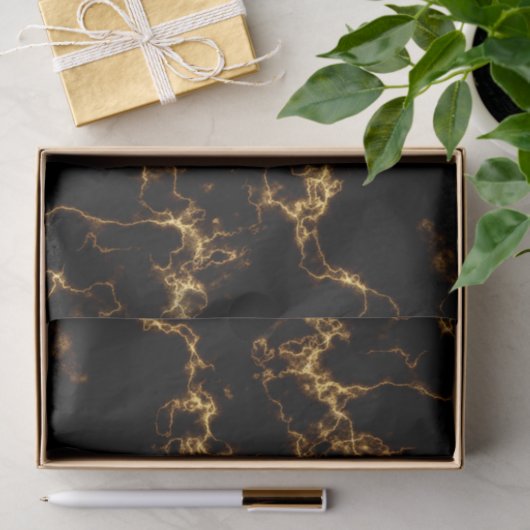 Elegant Marble style3 - Black Gold Tissuepapier (Geschenk)