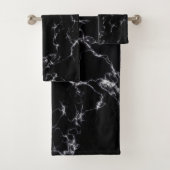 Elegant Marble style4 - Zwart-wit Bad Handdoek (Insitu)
