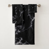 Elegant Marble style4 - Zwart-wit Bad Handdoek (Insitu)
