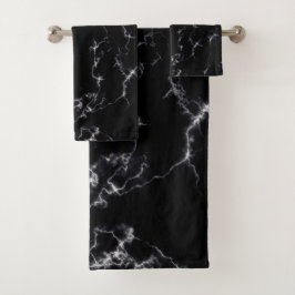 Elegant Marble style4 - Zwart-wit Bad Handdoek
