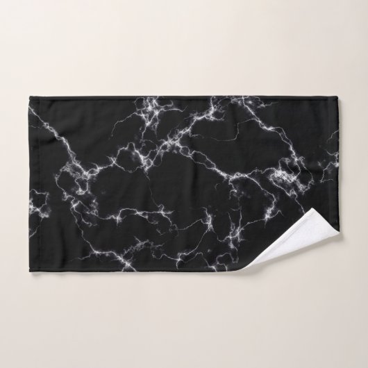 Elegant Marble style4 - Zwart-wit Bad Handdoek (Handdoek)