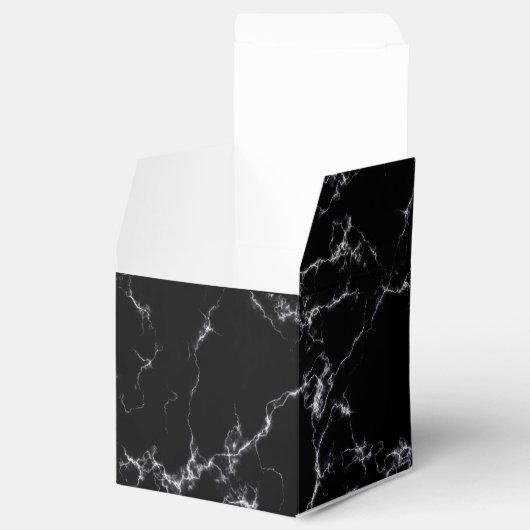 Elegant Marble style4 - Zwart-wit Bedankdoosjes (Geopend)