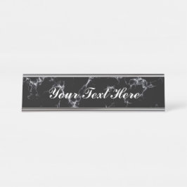 Elegant Marble style4 - Zwart-wit Bureau Naambordje