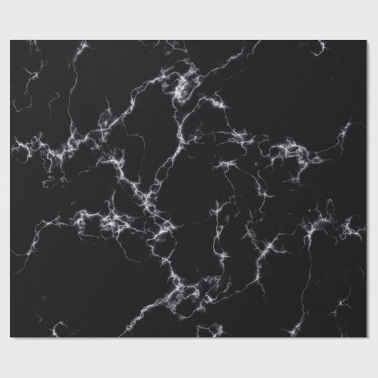 Elegant Marble style4 - Zwart-wit Cadeaupapier (Vlak)