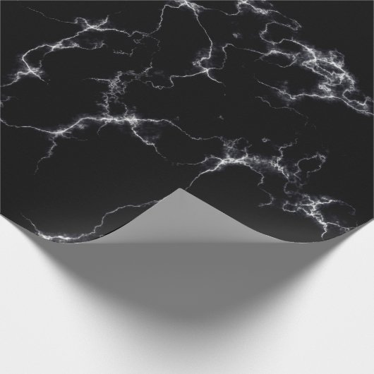 Elegant Marble style4 - Zwart-wit Cadeaupapier (Hoek)