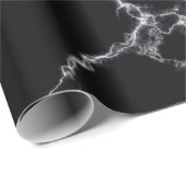 Elegant Marble style4 - Zwart-wit Cadeaupapier (Rol Hoek)