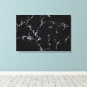 Elegant Marble style4 - Zwart-wit Canvas Afdruk (Insitu (Houten vloer))