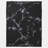 Elegant Marble style4 - Zwart-wit Fleece Deken (Voorkant)