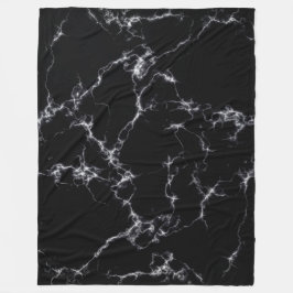 Elegant Marble style4 - Zwart-wit Fleece Deken