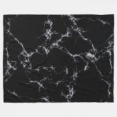 Elegant Marble style4 - Zwart-wit Fleece Deken (Voorkant (Horizontaal))