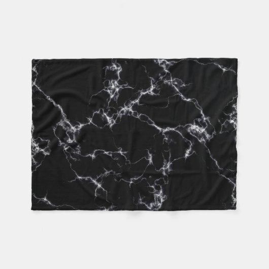 Elegant Marble style4 - Zwart-wit Fleece Deken (Voorkant (Horizontaal))
