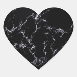 Elegant Marble style4 - Zwart-wit Hart Sticker