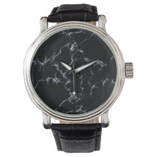 Elegant Marble style4 - Zwart-wit Horloge