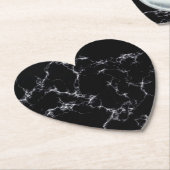 Elegant Marble style4 - Zwart-wit Kartonnen Onderzetters (Gekanteld)