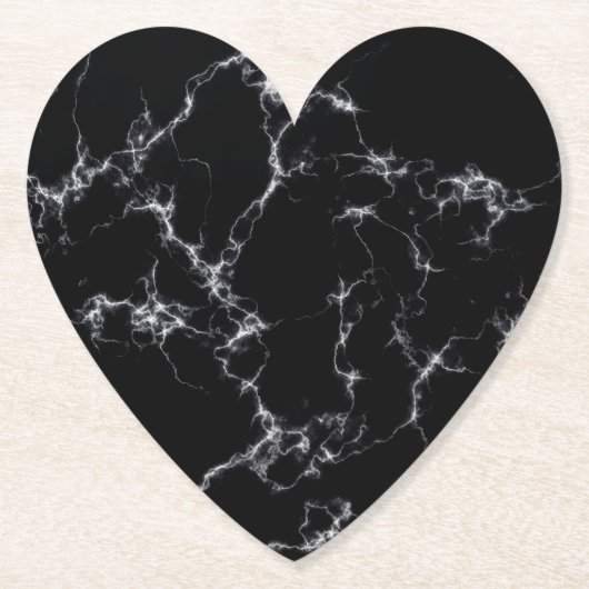 Elegant Marble style4 - Zwart-wit Kartonnen Onderzetters (Voorkant)