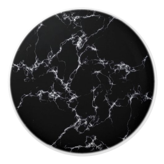 Elegant Marble style4 - Zwart-wit Keramische Knop (Voorkant)