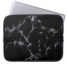 Elegant Marble style4 - Zwart-wit Laptop Sleeve
