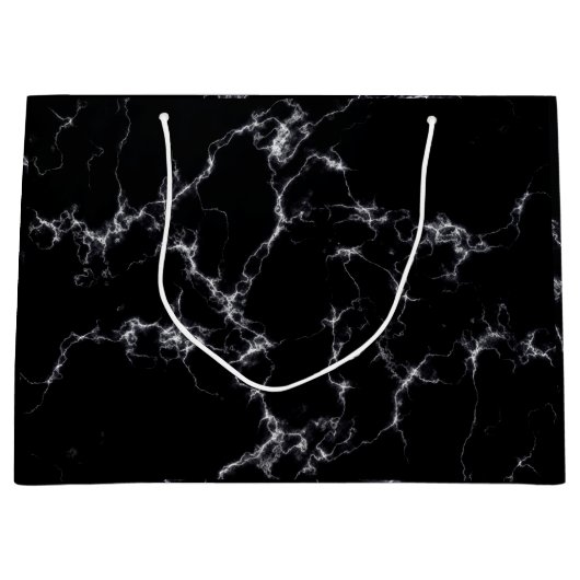 Elegant Marble style4 - Zwart-wit Large Cadeautasje (Voorkant)