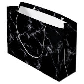 Elegant Marble style4 - Zwart-wit Large Cadeautasje (Achterkant Gekanteld)