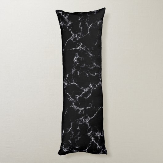 Elegant Marble style4 - Zwart-wit Lichaamskussen (Achterkant (Verticaal))