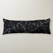 Elegant Marble style4 - Zwart-wit Lichaamskussen (Voorkant)