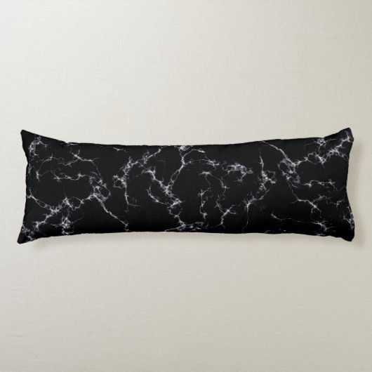 Elegant Marble style4 - Zwart-wit Lichaamskussen (Voorkant)