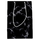 Elegant Marble style4 - Zwart-wit Medium Cadeauzakje (Voorkant)