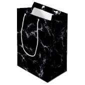 Elegant Marble style4 - Zwart-wit Medium Cadeauzakje (Voorkant Gekanteld)