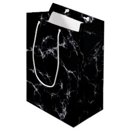 Elegant Marble style4 - Zwart-wit Medium Cadeauzakje