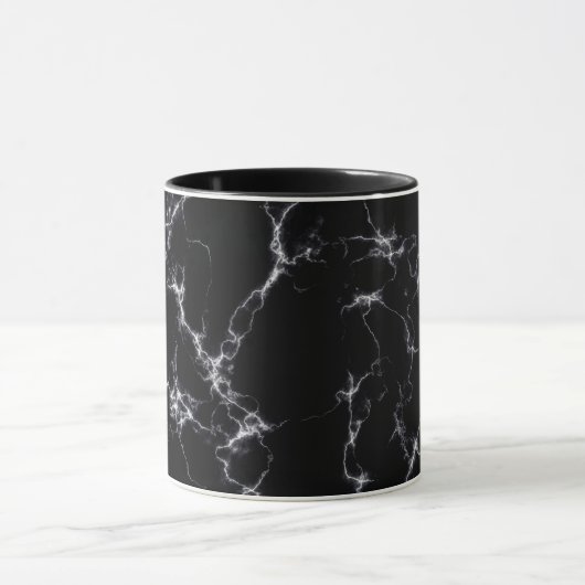 Elegant Marble style4 - Zwart-wit Mok (Midden)