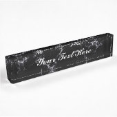 Elegant Marble style4 - Zwart-wit Naambordje