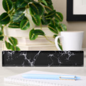 Elegant Marble style4 - Zwart-wit Naambordje