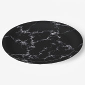 Elegant Marble style4 - Zwart-wit Papieren Bordje (Gekanteld)