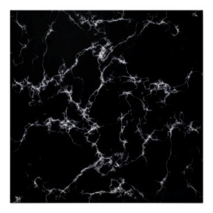 Elegant Marble style4 - Zwart-wit Poster