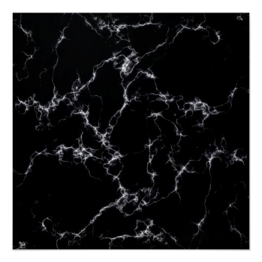 Elegant Marble style4 - Zwart-wit Poster (Voorkant)