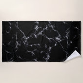 Elegant Marble style4 - Zwart-wit Strandlaken (Voorkant)