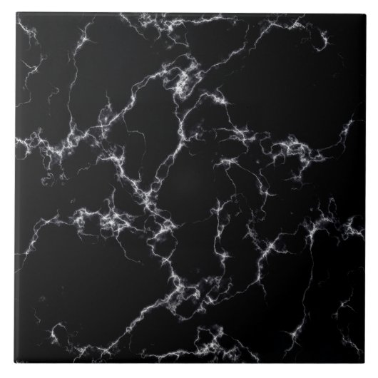 Elegant Marble style4 - Zwart-wit Tegeltje (Voorkant)