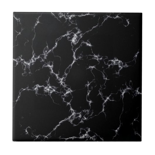 Elegant Marble style4 - Zwart-wit Tegeltje (Voorkant)