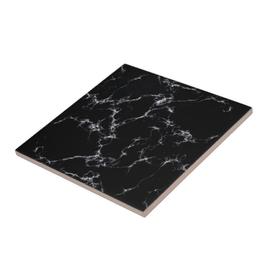 Elegant Marble style4 - Zwart-wit Tegeltje (Zijkant)