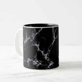 Elegant Marble style4 - Zwart-wit Tweekleurige Koffiemok