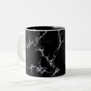 Elegant Marble style4 - Zwart-wit Tweekleurige Koffiemok