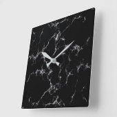 Elegant Marble style4 - Zwart-wit Vierkante Klok (Hoek)