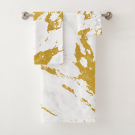 Elegant Marble style6 - Gold en White Bad Handdoek