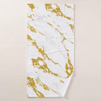 Elegant Marble style6 - Gold en White Badhanddoek